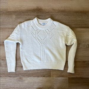 Old Navy Cream Cable Knit Crew Neck Sweater